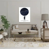 Personalizuotas vaikiškas žvaigždžių žemėlapis mergaitei ant drobės  Drobe -  dovanokis.lt