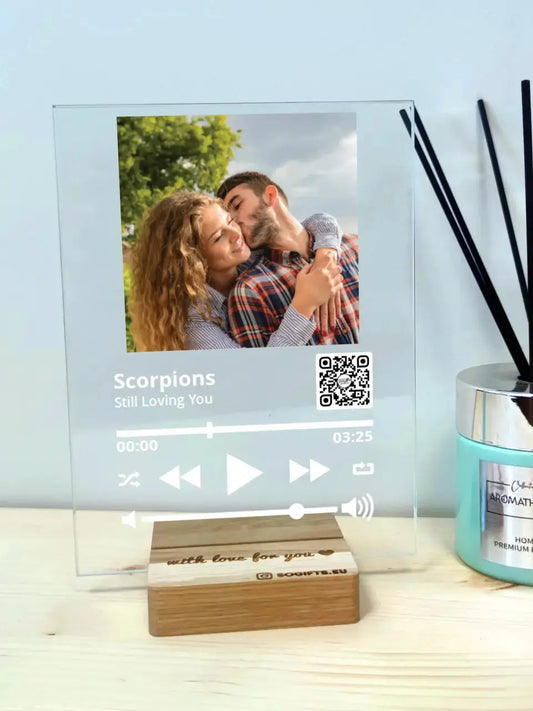 Personalizuotas "So Player" stiklinis posteris su jūsų nuotrauka TeeInBlue