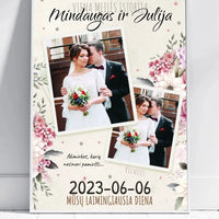 Personalizuotas vestuvinis plakatas, viena meilės istorija  Poster -  dovanokis.lt