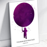 Personalizuotas vaikiškas žvaigždžių žemėlapis, plakatas su rėmeliu  Poster -  dovanokis.lt