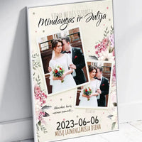 Personalizuotas vestuvinis plakatas, viena meilės istorija  Poster -  dovanokis.lt