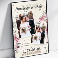 Personalizuotas vestuvinis plakatas, viena meilės istorija  Poster -  dovanokis.lt