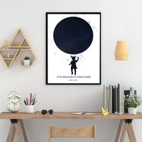 Personalizuotas vaikiškas žvaigždžių žemėlapis mergaitei, plakatas su rėmeliu  Poster -  dovanokis.lt