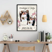 Personalizuotas vestuvinis plakatas, viena meilės istorija  Poster -  dovanokis.lt