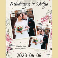 Personalizuotas vestuvinis plakatas, viena meilės istorija  Poster -  dovanokis.lt