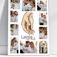 Personalizuotas Šeimos / Vestuvių plakatas su jūsų nuotraukomis, plakatas su rėmeliu  Poster -  dovanokis.lt