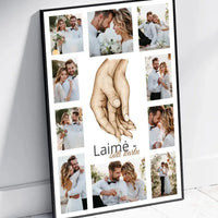 Personalizuotas Šeimos / Vestuvių plakatas su jūsų nuotraukomis, plakatas su rėmeliu  Poster -  dovanokis.lt