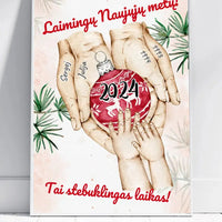 Personalizuotas Šeima ir 1-4 vaikai susikibę už rankų plakatas iliustracija, Kalėdinis plakatas, Motinos Rankos, Naujagimio Plakatas, Menas, Laikydami rankas, Šeimos rankos  Poster -  dovanokis.lt