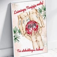 Personalizuotas Šeima ir 1-4 vaikai susikibę už rankų plakatas iliustracija, Kalėdinis plakatas, Motinos Rankos, Naujagimio Plakatas, Menas, Laikydami rankas, Šeimos rankos  Poster -  dovanokis.lt