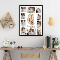 Personalizuotas Šeimos / Vestuvių plakatas su jūsų nuotraukomis, plakatas su rėmeliu  Poster -  dovanokis.lt