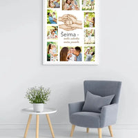 Personalizuotas Šeimos plakatas su jūsų nuotraukomis, plakatas su rėmeliu  Poster -  dovanokis.lt