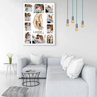 Personalizuotas Šeimos / Vestuvių plakatas su jūsų nuotraukomis, plakatas su rėmeliu  Poster -  dovanokis.lt