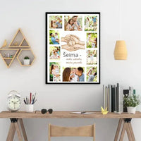 Personalizuotas Šeimos plakatas su jūsų nuotraukomis, plakatas su rėmeliu  Poster -  dovanokis.lt