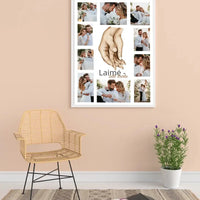Personalizuotas Šeimos / Vestuvių plakatas su jūsų nuotraukomis, plakatas su rėmeliu  Poster -  dovanokis.lt