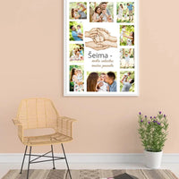 Personalizuotas Šeimos plakatas su jūsų nuotraukomis, plakatas su rėmeliu  Poster -  dovanokis.lt