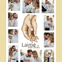 Personalizuotas Šeimos / Vestuvių plakatas su jūsų nuotraukomis, plakatas su rėmeliu  Poster -  dovanokis.lt