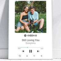 Personalizuotas Spotify muzikos grotuvo plakatas su jūsų nuotrauka, daina ir spotify kodu  Poster -  dovanokis.lt