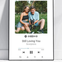 Personalizuotas Spotify muzikos grotuvo plakatas su jūsų nuotrauka, daina ir spotify kodu  Poster -  dovanokis.lt