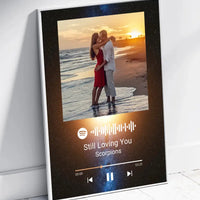 Personalizuotas Spotify muzikos grotuvo plakatas su jūsų nuotrauka, fonu, daina ir spotify kodu  Poster -  dovanokis.lt