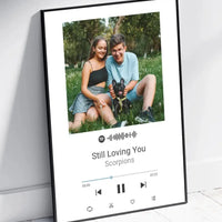 Personalizuotas Spotify muzikos grotuvo plakatas su jūsų nuotrauka, daina ir spotify kodu  Poster -  dovanokis.lt