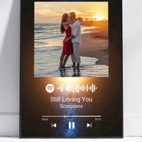 Personalizuotas Spotify muzikos grotuvo plakatas su jūsų nuotrauka, fonu, daina ir spotify kodu  Poster -  dovanokis.lt