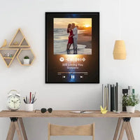 Personalizuotas Spotify muzikos grotuvo plakatas su jūsų nuotrauka, fonu, daina ir spotify kodu  Poster -  dovanokis.lt