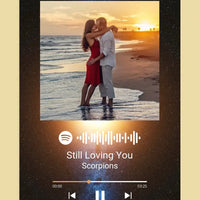 Personalizuotas Spotify muzikos grotuvo plakatas su jūsų nuotrauka, fonu, daina ir spotify kodu  Poster -  dovanokis.lt