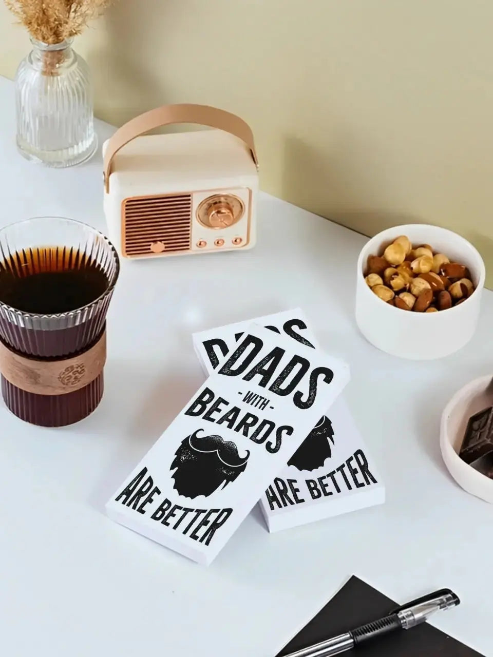 Šokoladas "Tėčiai su barzda yra geriausi" TeeInBlue Šokoladas