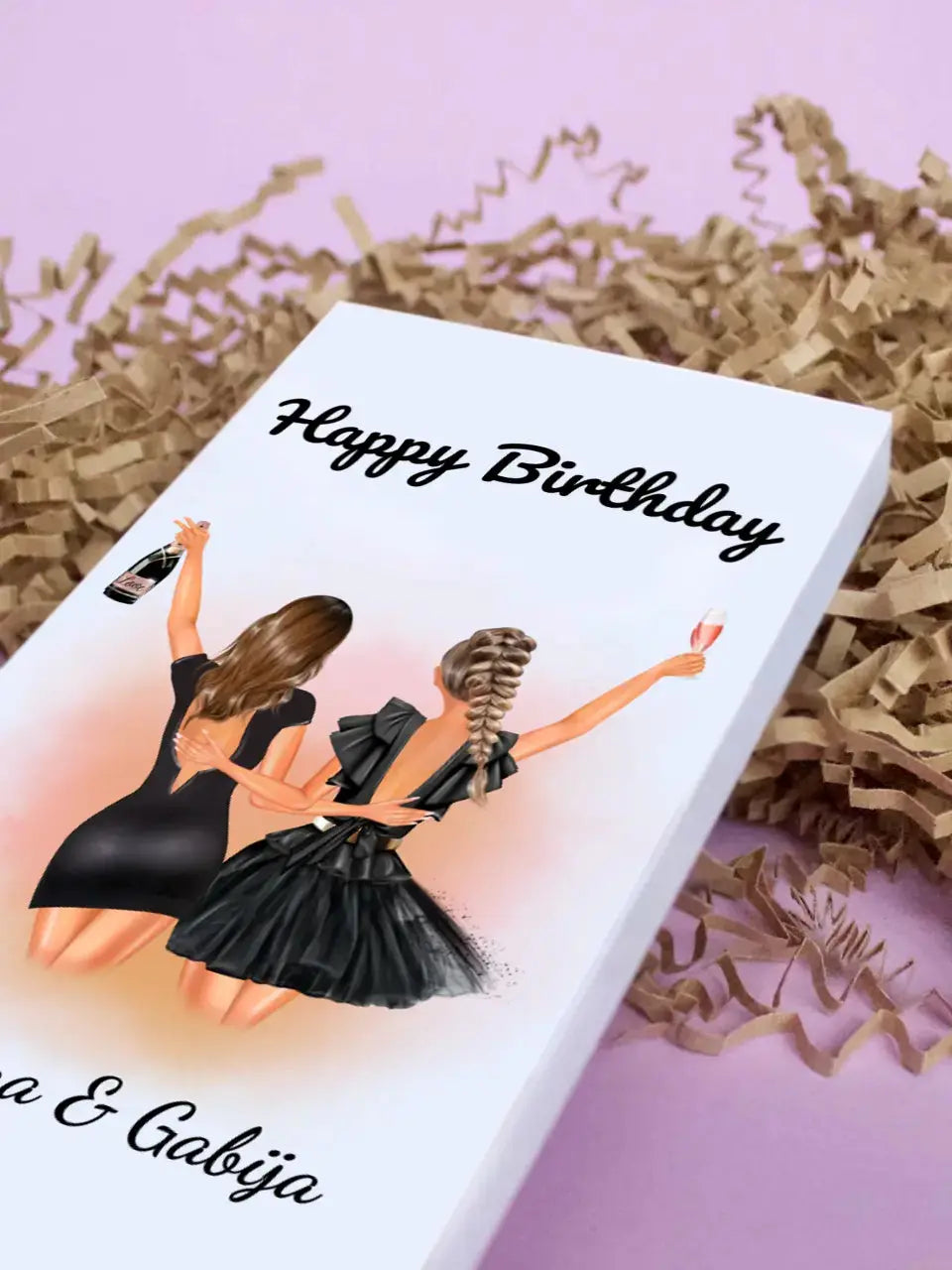 Personalizuotas "Gimtadienio mergina" šokoladas TeeInBlue Šokoladas