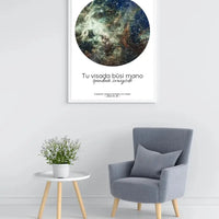 Personalizuotas žvaigždžių žemėlapis, plakatas su rėmeliu, Tu visada būsi mano spindinti žvaigždė  Poster -  dovanokis.lt