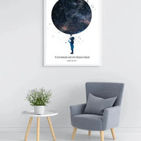 Personalizuotas vaikiškas žvaigždžių žemėlapis berniukui, plakatas su rėmeliu  Poster -  dovanokis.lt