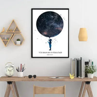 Personalizuotas vaikiškas žvaigždžių žemėlapis berniukui, plakatas su rėmeliu  Poster -  dovanokis.lt