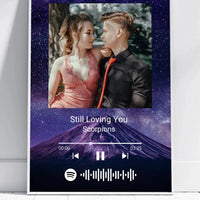 Personalizuotas Spotify muzikos grotuvo plakatas su jūsų nuotrauka, fonu, daina ir spotify kodu  Poster -  dovanokis.lt