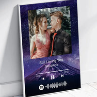 Personalizuotas Spotify muzikos grotuvo plakatas su jūsų nuotrauka, fonu, daina ir spotify kodu  Poster -  dovanokis.lt