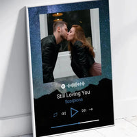 Personalizuotas Spotify muzikos grotuvo plakatas su jūsų nuotrauka, fonu, daina ir spotify kodu  Poster -  dovanokis.lt