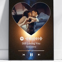 Personalizuotas Spotify muzikos grotuvo plakatas su jūsų nuotrauka, fonu, daina ir spotify kodu  Poster -  dovanokis.lt