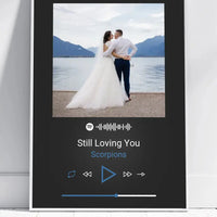 Personalizuotas Spotify muzikos grotuvo plakatas su jūsų nuotrauka, daina ir spotify kodu  Poster -  dovanokis.lt