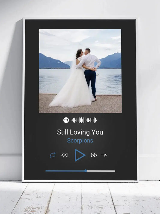 Personalizuotas Spotify muzikos grotuvo plakatas su jūsų nuotrauka, daina ir spotify kodu  Poster -  dovanokis.lt