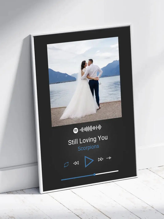 Personalizuotas Spotify muzikos grotuvo plakatas su jūsų nuotrauka, daina ir spotify kodu  Poster -  dovanokis.lt