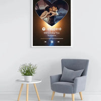 Personalizuotas Spotify muzikos grotuvo plakatas su jūsų nuotrauka, fonu, daina ir spotify kodu  Poster -  dovanokis.lt