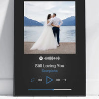 Personalizuotas Spotify muzikos grotuvo plakatas su jūsų nuotrauka, daina ir spotify kodu  Poster -  dovanokis.lt