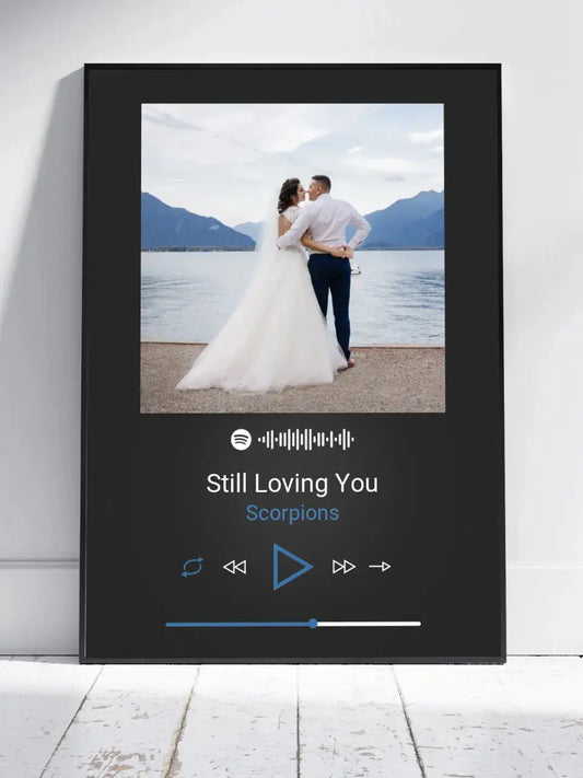 Personalizuotas Spotify muzikos grotuvo plakatas su jūsų nuotrauka, daina ir spotify kodu  Poster -  dovanokis.lt