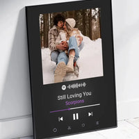 Personalizuotas Spotify muzikos grotuvo plakatas su jūsų nuotrauka, daina ir spotify kodu  Poster -  dovanokis.lt