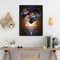 Personalizuotas Spotify muzikos grotuvo plakatas su jūsų nuotrauka, fonu, daina ir spotify kodu  Poster -  dovanokis.lt