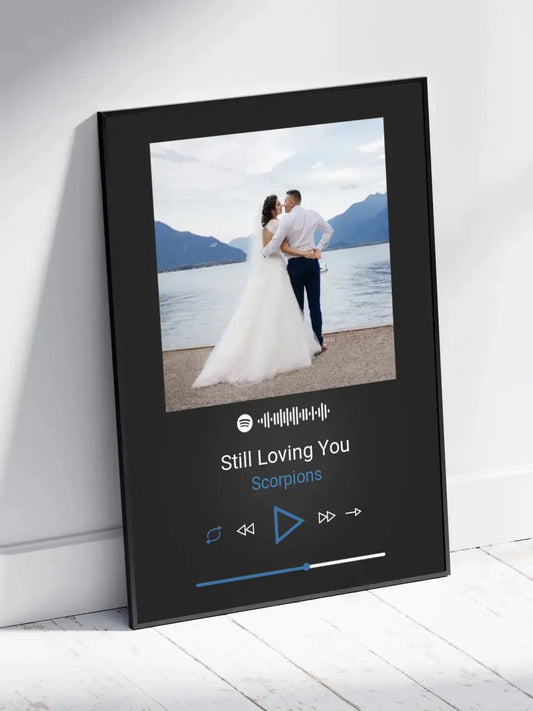 Personalizuotas Spotify muzikos grotuvo plakatas su jūsų nuotrauka, daina ir spotify kodu  Poster -  dovanokis.lt