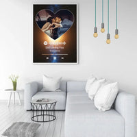 Personalizuotas Spotify muzikos grotuvo plakatas su jūsų nuotrauka, fonu, daina ir spotify kodu  Poster -  dovanokis.lt