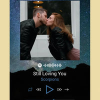 Personalizuotas Spotify muzikos grotuvo plakatas su jūsų nuotrauka, fonu, daina ir spotify kodu  Poster -  dovanokis.lt