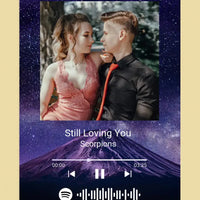 Personalizuotas Spotify muzikos grotuvo plakatas su jūsų nuotrauka, fonu, daina ir spotify kodu  Poster -  dovanokis.lt