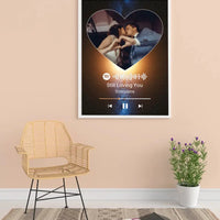 Personalizuotas Spotify muzikos grotuvo plakatas su jūsų nuotrauka, fonu, daina ir spotify kodu  Poster -  dovanokis.lt
