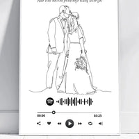 Personalizuotas Spotify muzikos grotuvo su iliustracija plakatas su jūsų nuotrauka, daina ir spotify kodu  Poster -  dovanokis.lt